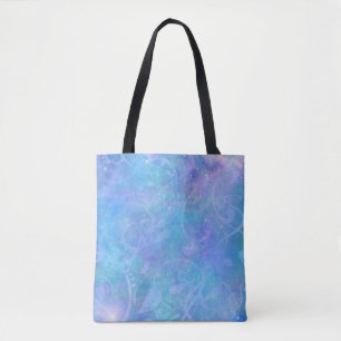 Bolso De Tela Diseño abstracto púrpura, acuático y azul