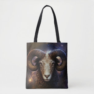 Bolso De Tela Diseño acuático de Rótulo Aries Zodiac