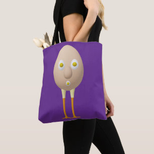 Bolso De Tela Diseño adorable de personaje de huevo extravagante