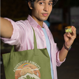 Bolso De Tela Diseño "Adventure Awaits-Explore the mountain"