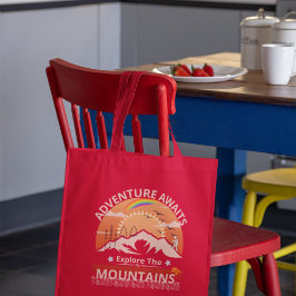 Bolso De Tela Diseño "Adventure Awaits-Explore the mountain"