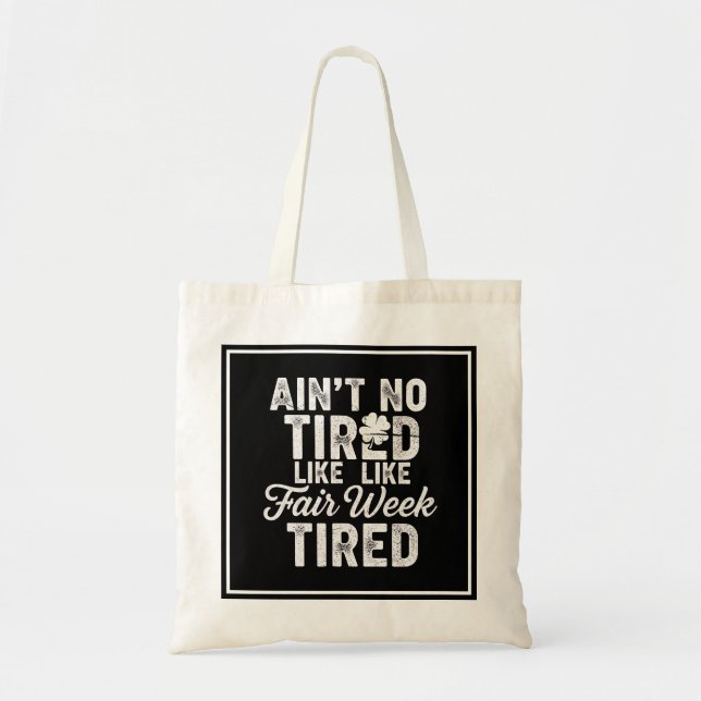 Bolso De Tela Diseño Agotado Pero Feliz  (Frente)