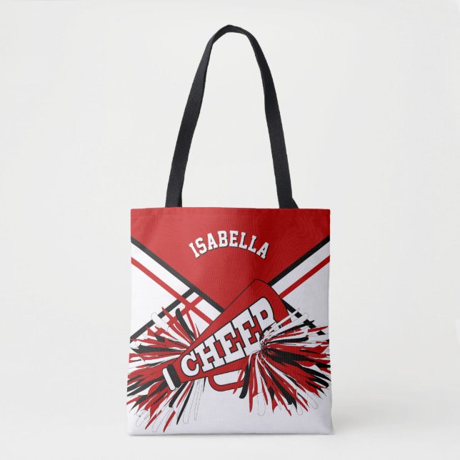 Bolso De Tela Diseño animador rojo, negro y blanco (Anverso)