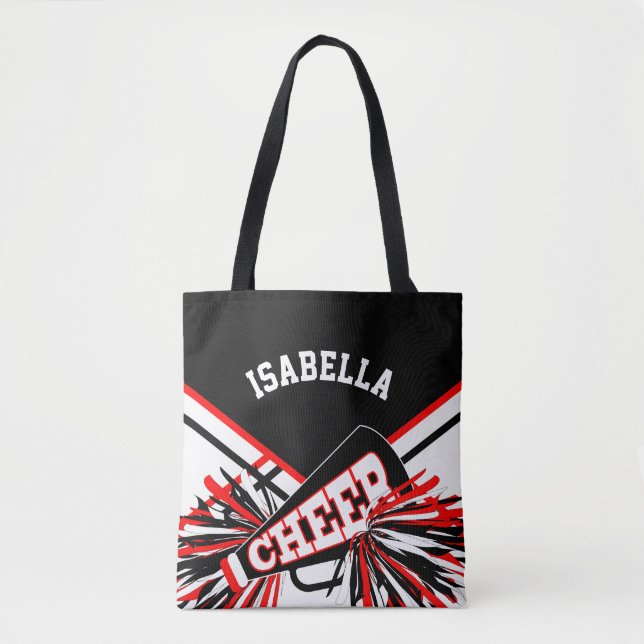Bolso De Tela Diseño animador rojo, negro y blanco (Anverso)