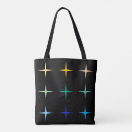 Bolso De Tela Diseño artístico de las estrellas geométricas del 