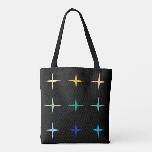 Bolso De Tela Diseño artístico de las estrellas geométricas del  (Reverso)
