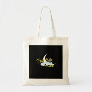 Bolso De Tela Diseño Artístico Te Amo Hasta La Luna Y De Regreso