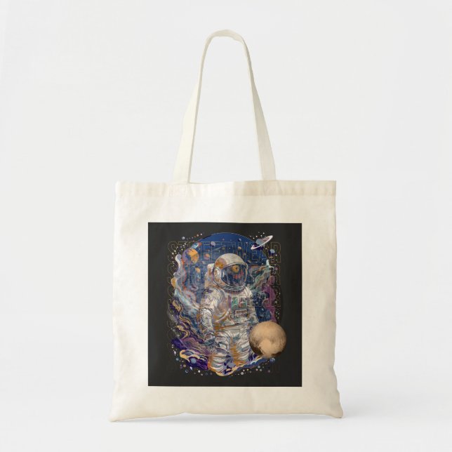 Bolso De Tela Diseño astronauta (Frente)