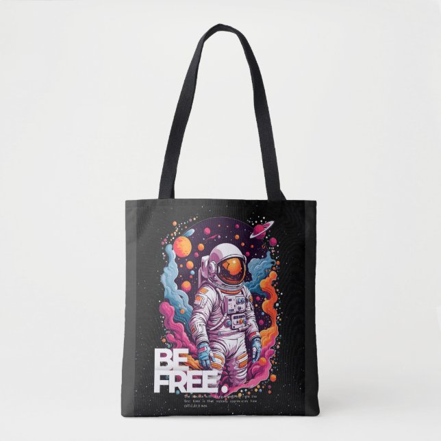 Bolso De Tela Diseño Astronauta GRATUITO (Anverso)