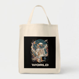 Bolso De Tela Diseño astronauta mundial