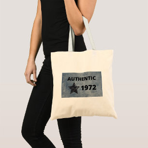 Bolso De Tela Diseño auténtico de cumpleaños de 1972 estrella de