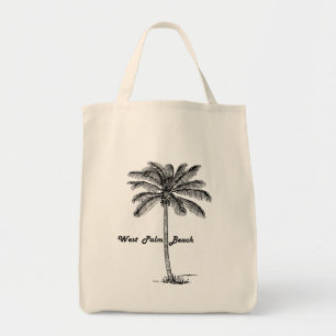 Bolso De Tela Diseño blanco y negro de West Palm Beach y de la