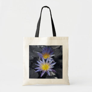 Bolso De Tela Diseño Botánico Floral de Nenúfar Tropical