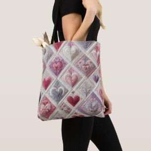 Bolso De Tela Diseño cardíaco curado