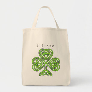 Bolso De Tela Diseño celta Shamrock St. Patrick's Day Slainte