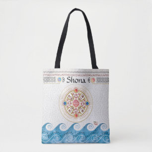 Bolso De Tela Diseño céltico sobre el mar azul
