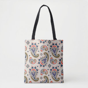 Bolso De Tela Diseño clásico de patrón paisley sin costura.