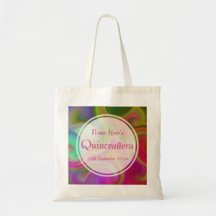 Bolso De Tela Diseño colorido Quinceanera. del remolino