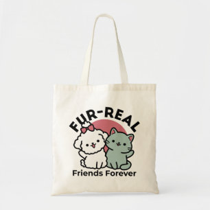Bolso De Tela Diseño 'Cuatro amigos reales para siempre' de gato