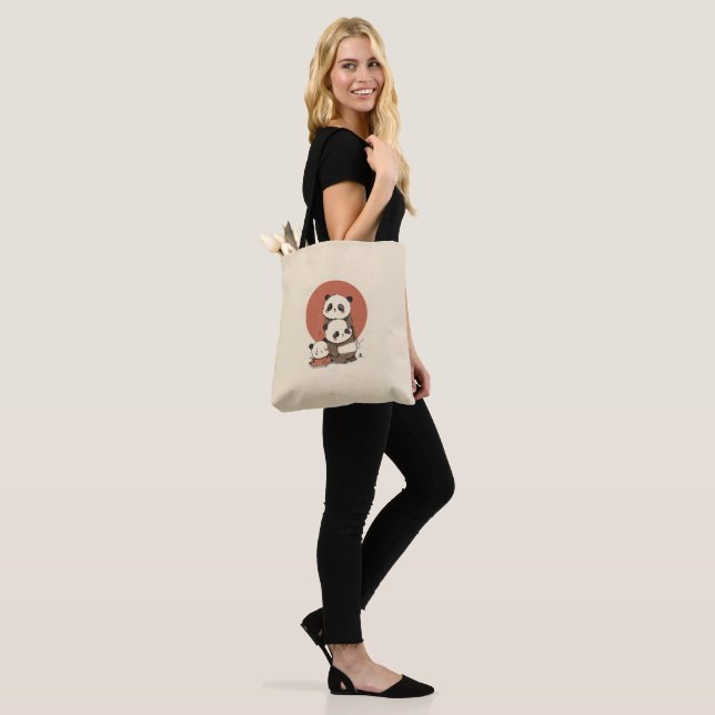 Bolso De Tela Diseño Cute Pandas (Puesto)