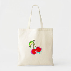 Bolso De Tela Diseño de 2 cerezas rojas