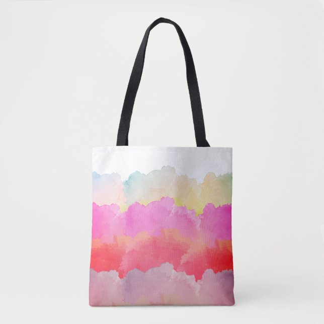 Bolso De Tela Diseño de acuarela abstracto simple (Anverso)