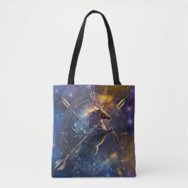 Bolso De Tela Diseño de acuarela de Rótulo Sagittarius Zodiac