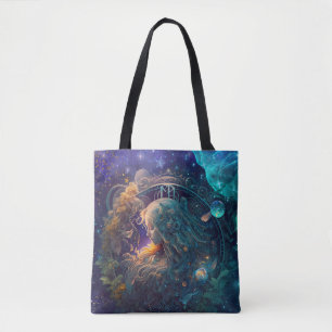 Bolso De Tela Diseño de acuarela del Rótulo Virgo Zodiac
