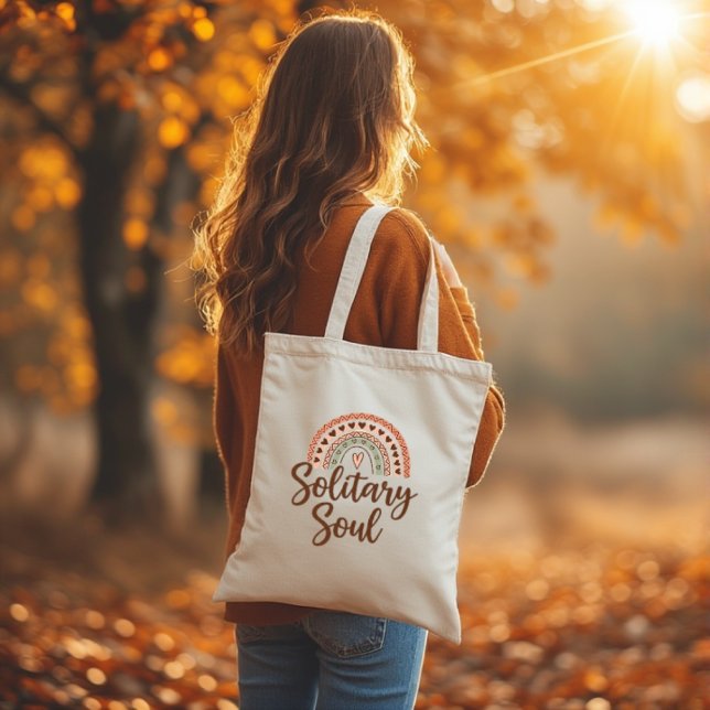 Bolso De Tela Diseño de alma solitaria estilo boho (Boho style, laid back and casual design for those who enjoy their quiet time and all things serene. )