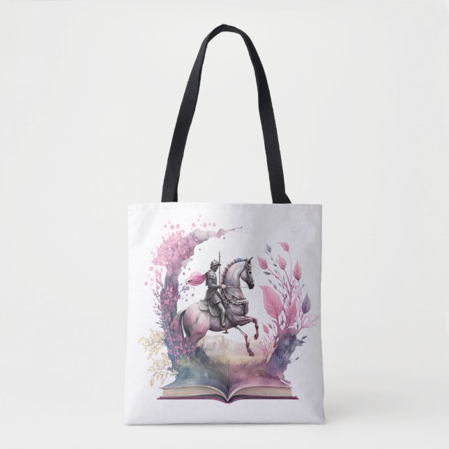 Bolso De Tela Diseño de Amante de Libros de Fantasía (Anverso)