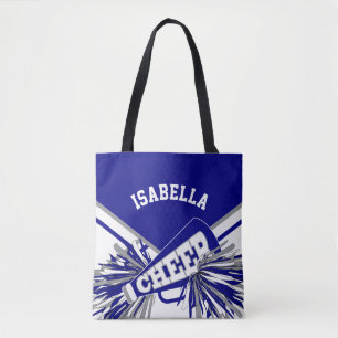 Bolso De Tela Diseño de animadores azules, grises y blancos