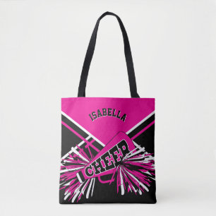 Bolso De Tela Diseño de animadores blancos, negros y rosados cal