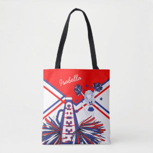 Bolso De Tela Diseño de animadores rojos, blancos y azules