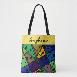 Bolso De Tela diseño de arte abstracto de tote personalizado per