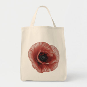 Bolso De Tela Diseño de arte botánico negrizado