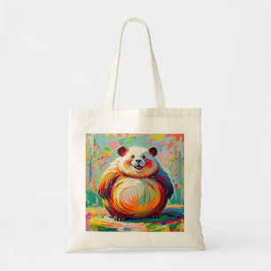 Bolso De Tela Diseño de arte colorido y abstracto del oso gigant