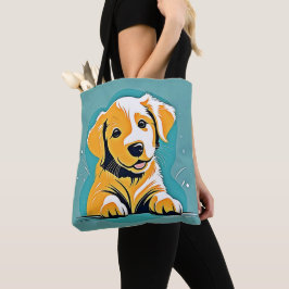Bolso De Tela Diseño de arte de cachorros