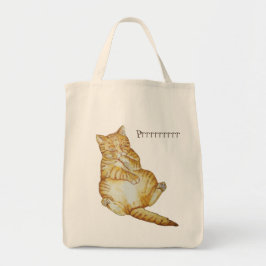 Bolso De Tela diseño de arte de ginger kitten lindo gato