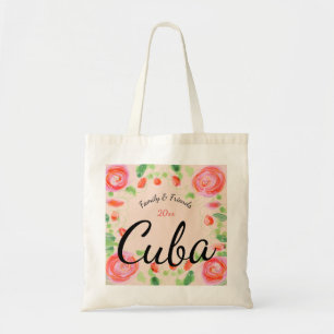 Bolso De Tela Diseño De Arte Floral Elegante
