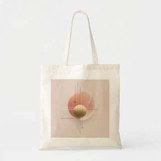 Bolso De Tela Diseño de arte moderno con círculos y líneas,
