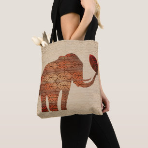 Bolso De Tela Diseño de arte tribal para elefantes