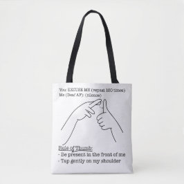 Bolso De Tela Diseño de ASL - Regla general