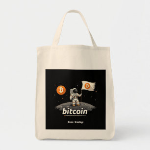 Bolso De Tela Diseño de Astronauta Bitcoin Crypto Moon BTC