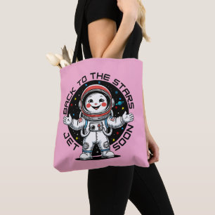 Bolso De Tela Diseño de astronauta lindo de vuelta a las estrell