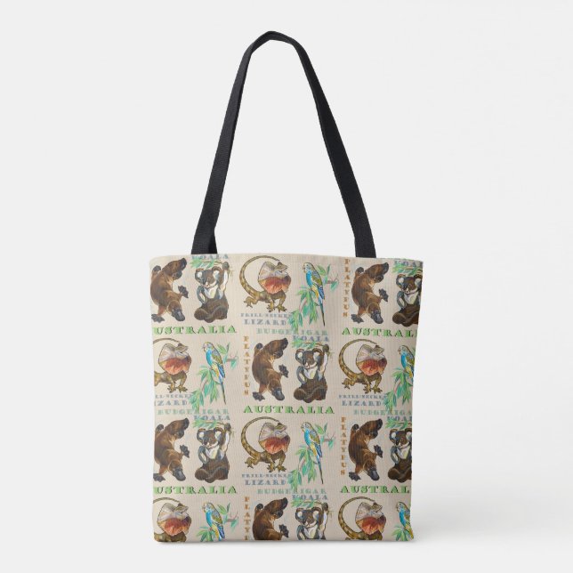 Bolso De Tela Diseño de Australia (Reverso)