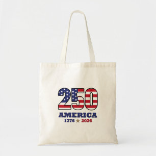 Bolso De Tela Diseño de bandera patriótica de América 250 1776