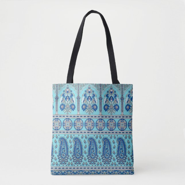 Bolso De Tela Diseño de borde paisajista asiático tradicional (Anverso)
