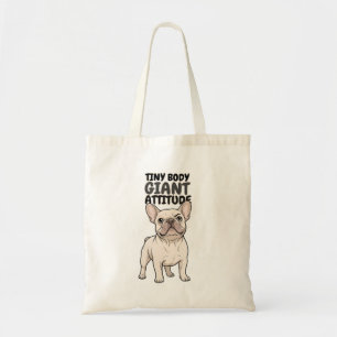 Bolso De Tela Diseño de Bulldog Francés de Cuerpo Pequeño y Gran