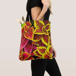 Bolso De Tela Diseño de Burst de Hoja de Coleus