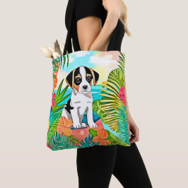 Bolso De Tela Diseño de cachorros de paraíso